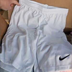 Nike Kids Athletic Shorts in White